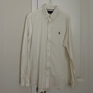 Ralph Lauren Men's Cream Button-Down Shirt